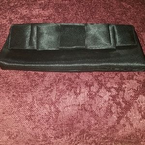 Black Satin Evening Clutch